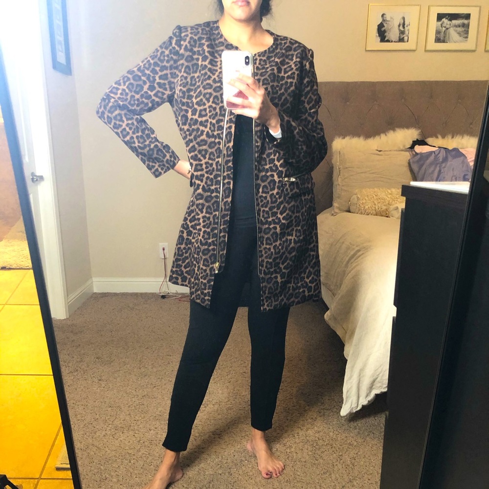 NWT Leopard print coat shacket